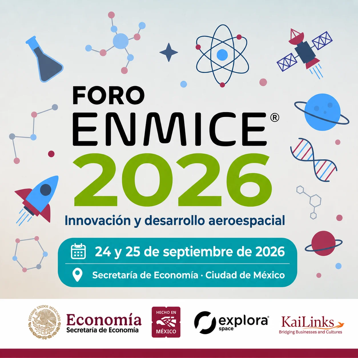 Foro ENMICE 2026, September 24 and 25 at the Secretariat of Economy in Mexico City