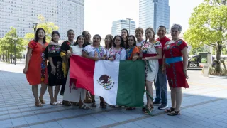 Sanki participants representing Mexico during their Japan incentive program