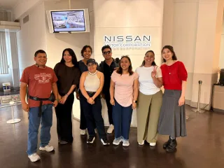 Guatemalan participants during a corporate visit to Nissan in Japan
