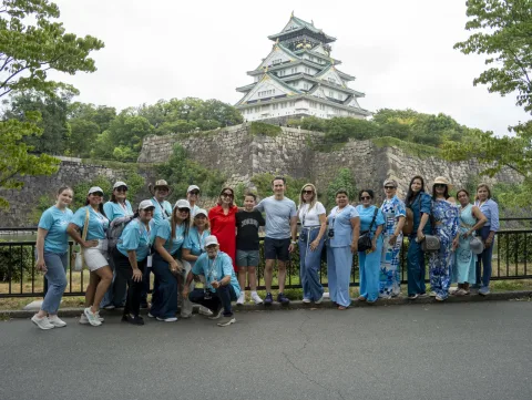 The Sanki group visiting Osaka Castle with KaiLinks